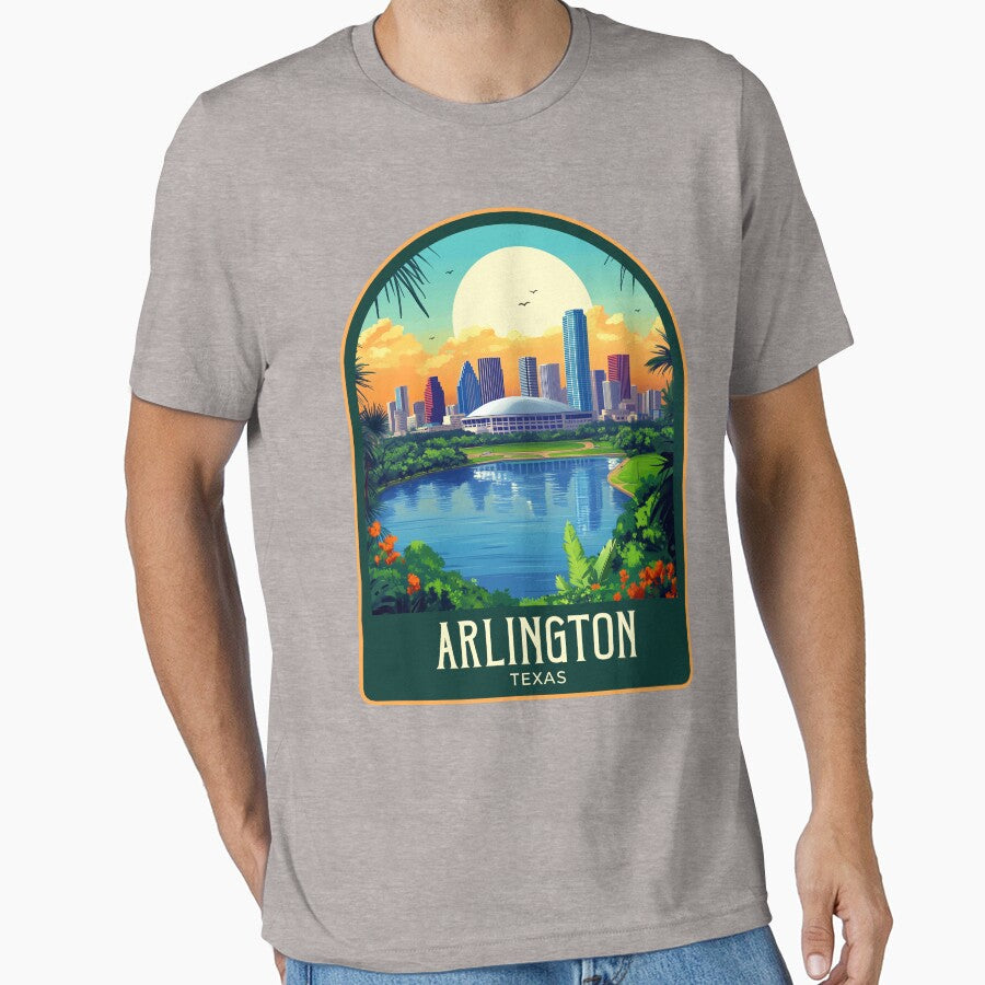 Arlington Vintage Travel Illustration by HomeLivingCo