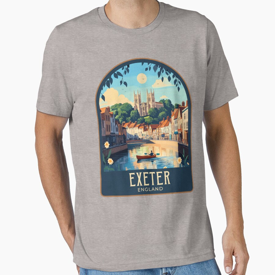 Exeter Vintage Travel Illustration by HomeLivingCo