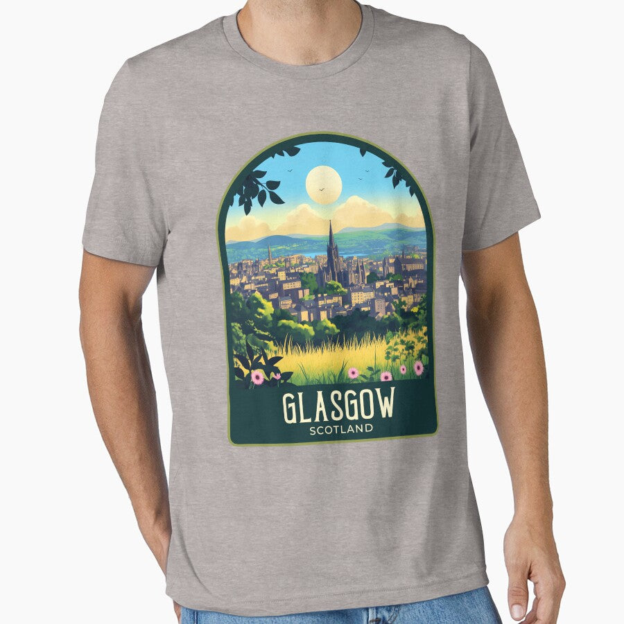 Glasgow Vintage Travel Illustration by HomeLivingCo