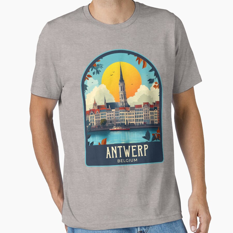 Antwerp Vintage Travel Illustration by HomeLivingCo