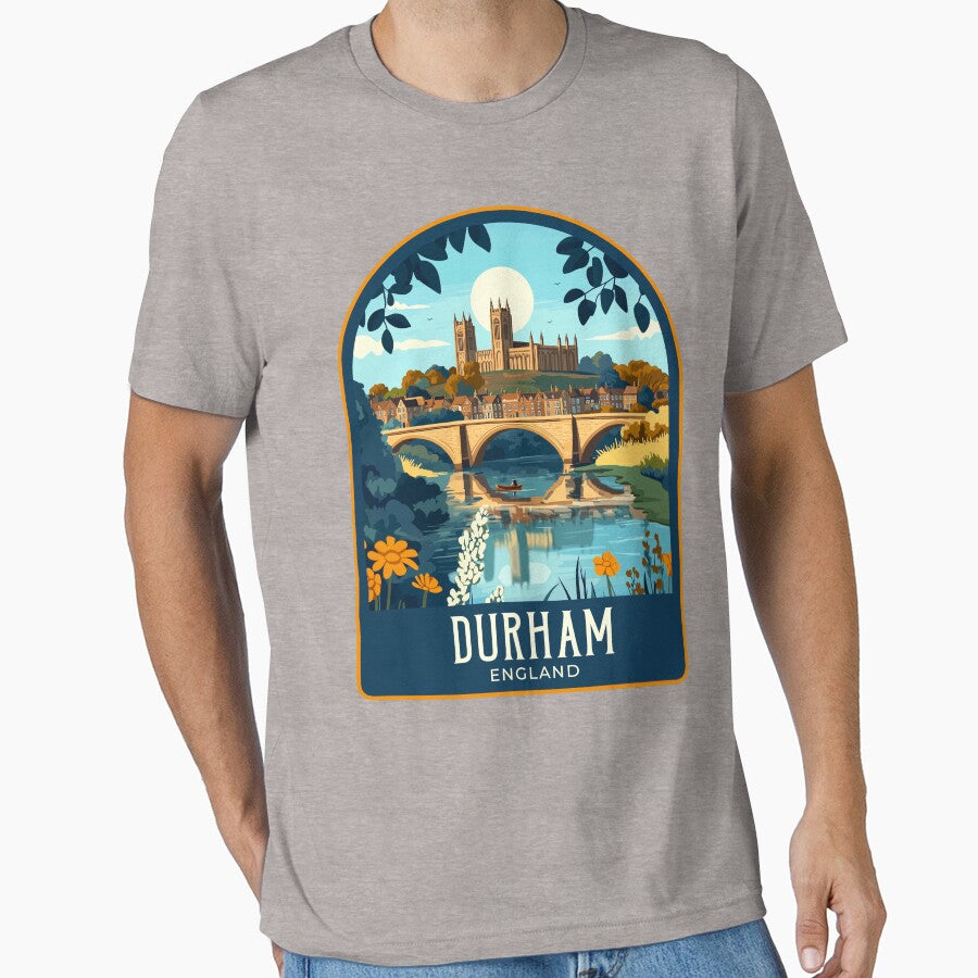 Durham Vintage Travel Illustration by HomeLivingCo