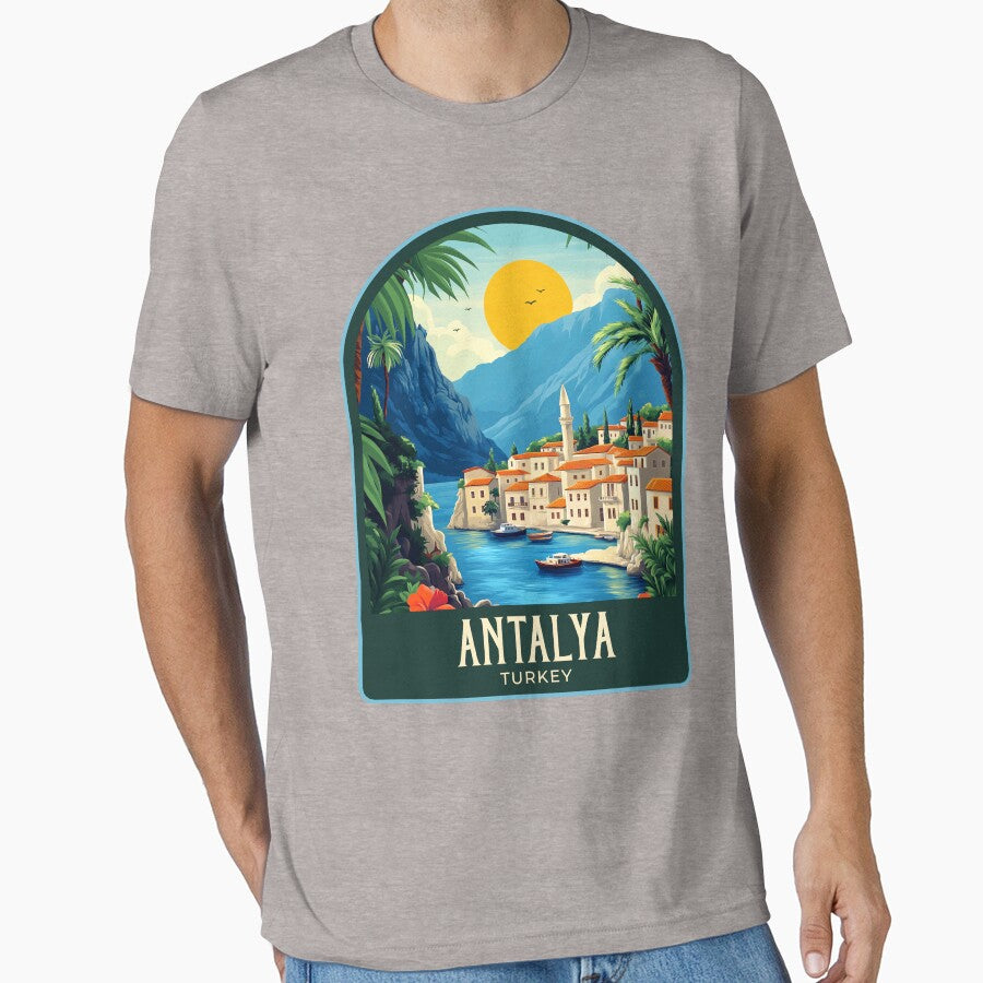 Antalya Vintage Travel Illustration by HomeLivingCo