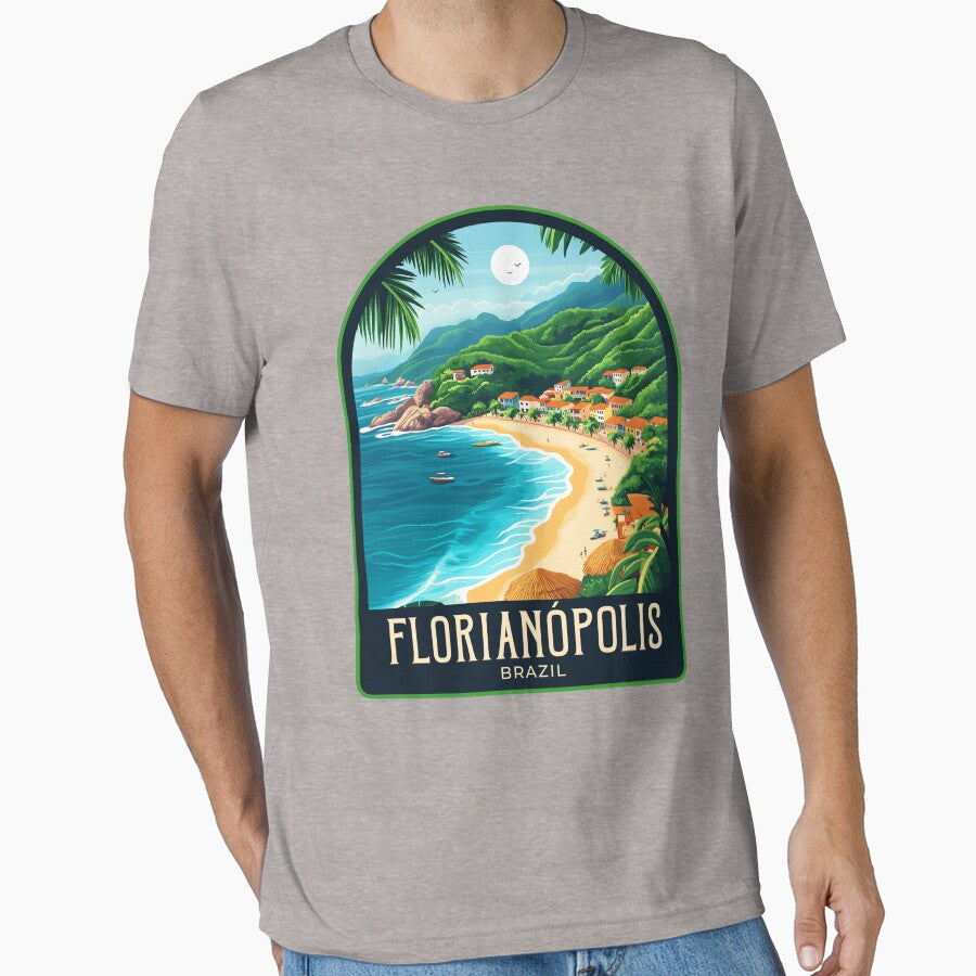 Florianópolis Vintage Travel Illustration by HomeLivingCo
