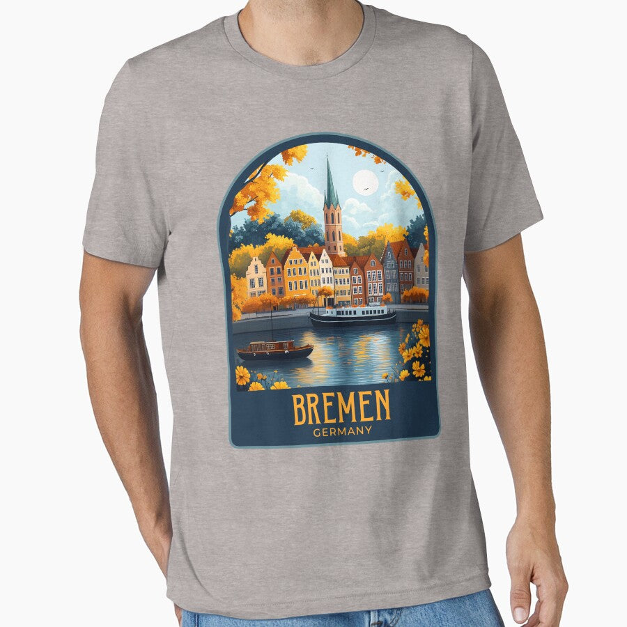 Bremen Vintage Travel Illustration by HomeLivingCo
