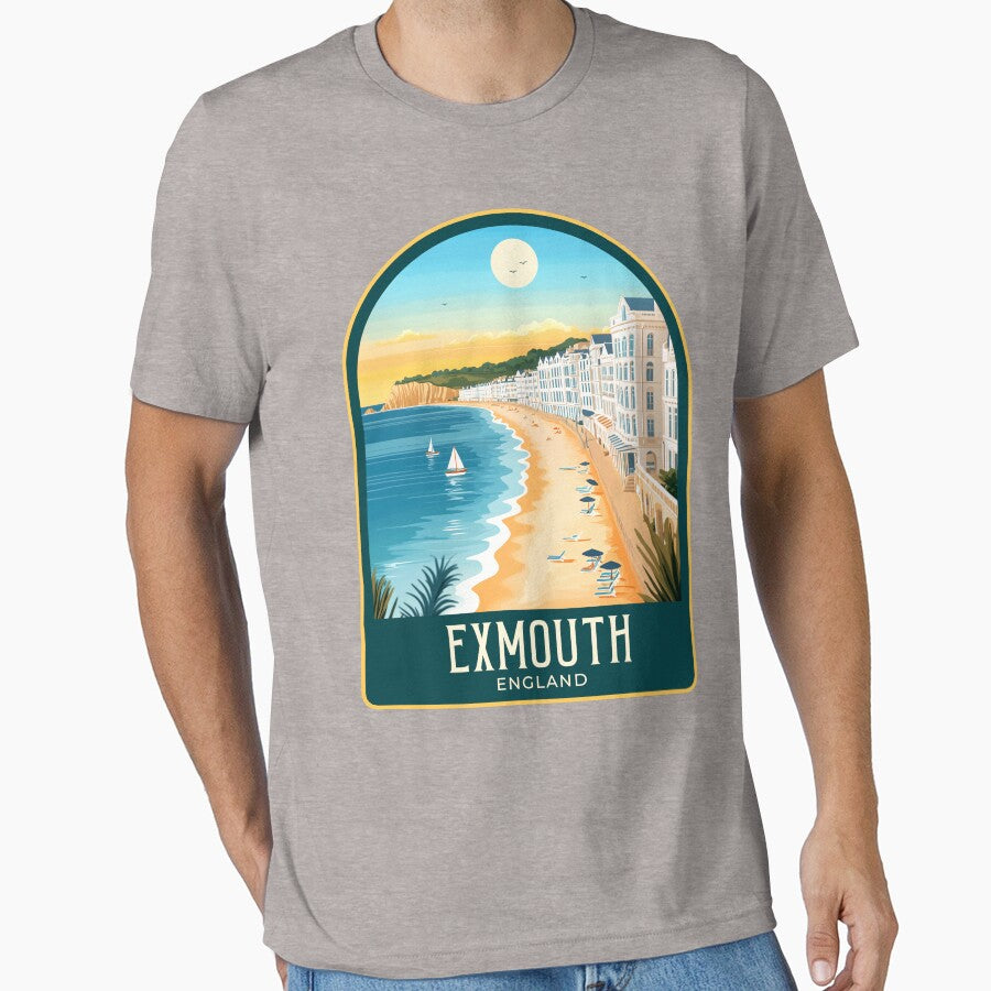 Exmouth Vintage Travel Illustration by HomeLivingCo