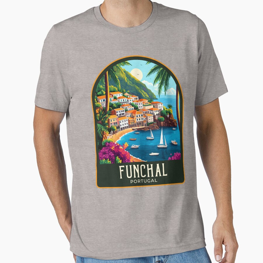 Funchal Vintage Travel Illustration by HomeLivingCo