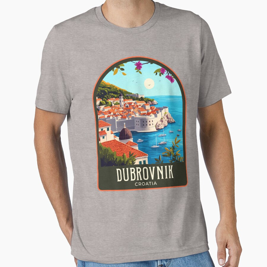 Dubrovnik Vintage Travel Illustration by HomeLivingCo