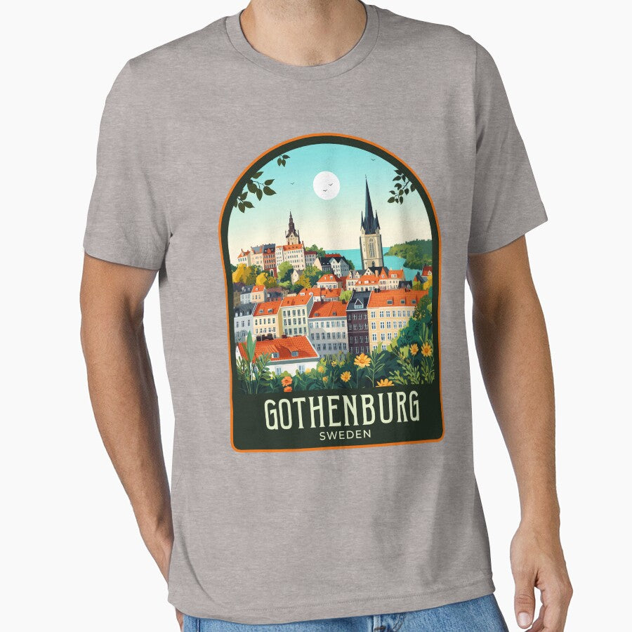 Gothenburg Vintage Travel Illustration by HomeLivingCo