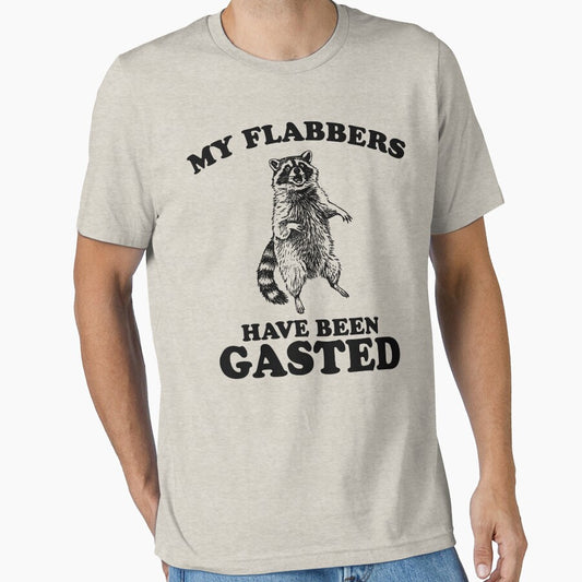 My Flabbers Have Been Gasted Shirt, Funny Raccoon Meme, Funny Trash Panda, Vintage Retro Cartoon Shirt, Silly Tee, Weird Animal by Rosqzz