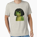 Frog with Bob Haircut Meme, Funny Frog Art, Quirky Animal Meme, Hilarious Frog Lover by toongstudio