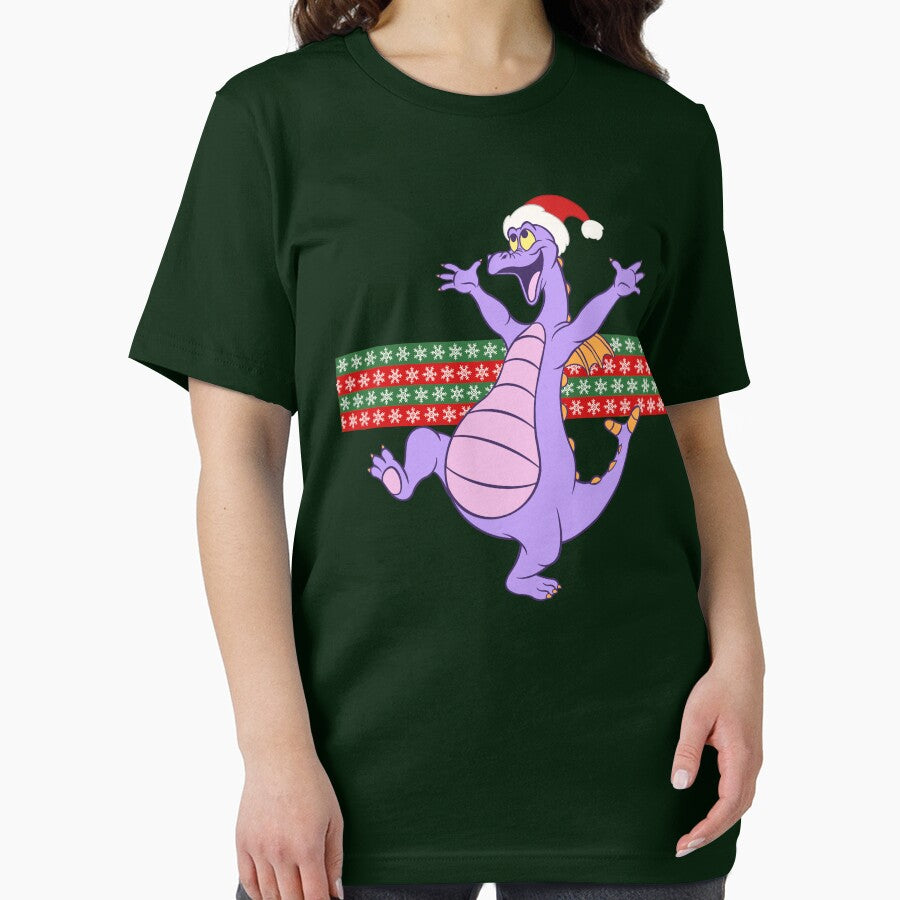 Happy little purple dragon of imagination Christmas holidays sweater jumper by VeryEnglishGent