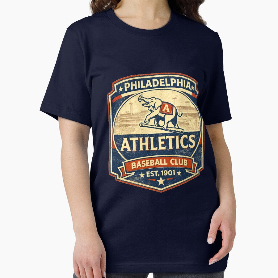 Defunct - Philadelphia Athletics Vintage Elephant Baseball Club 1901 Retro Badge Shirt by GhostDawgs