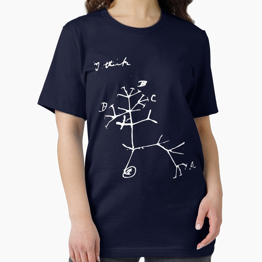 Darwin I Think Tree (White) by sciencemerch