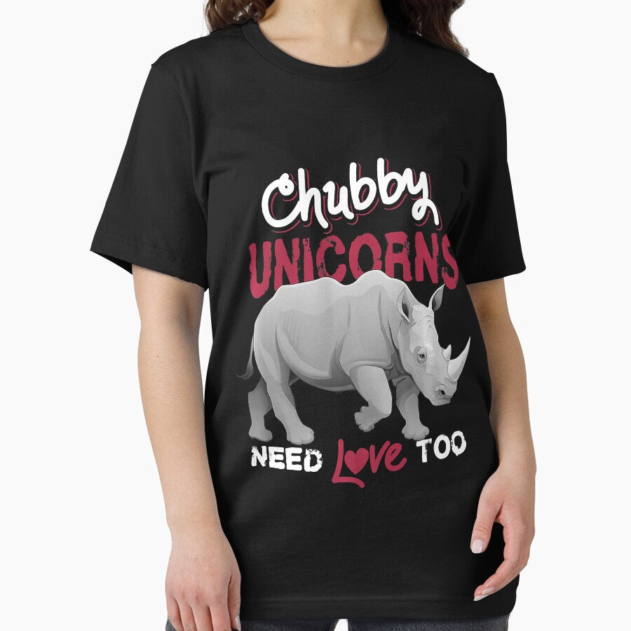 Chubby Unicorns Need Love Too Rhino Lovers Tee Premium T-Shirt by GrahamWalsh