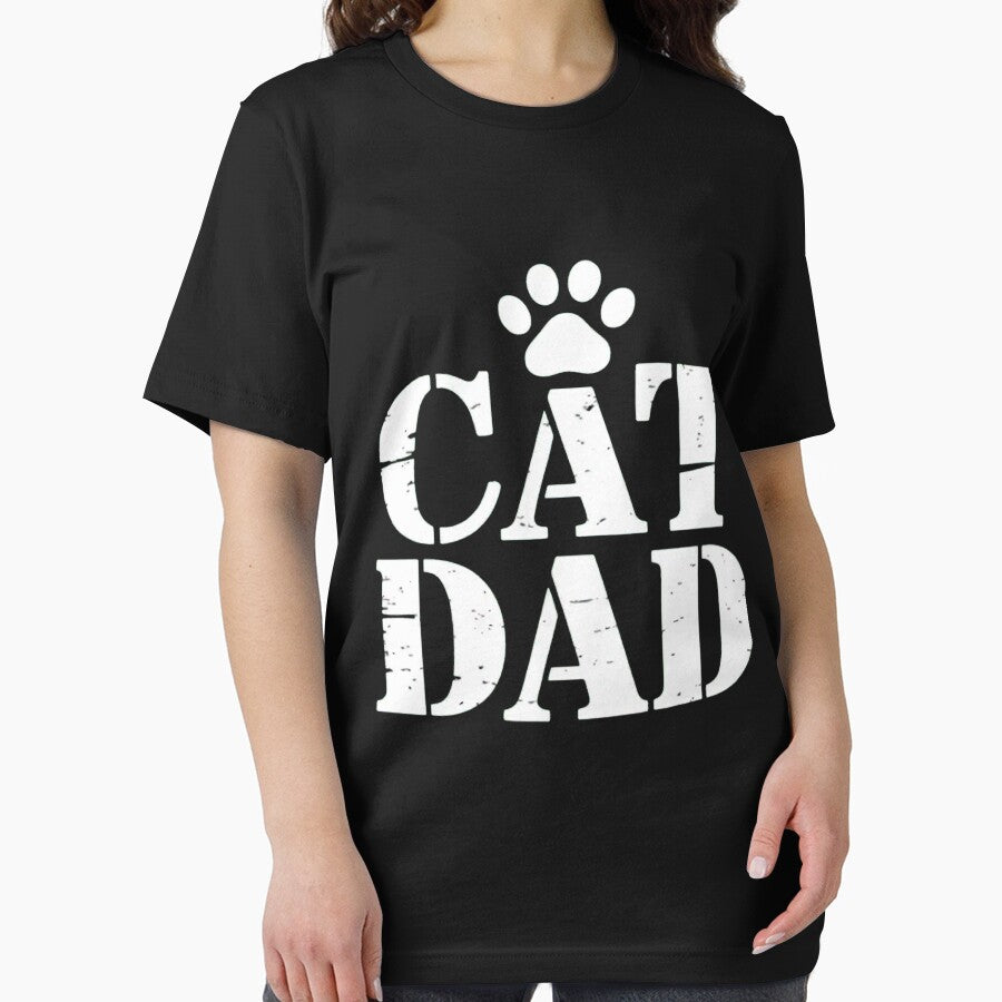 Cat Dad with Paw Print Perfect for Cat Lovers by ArnethiaHoward