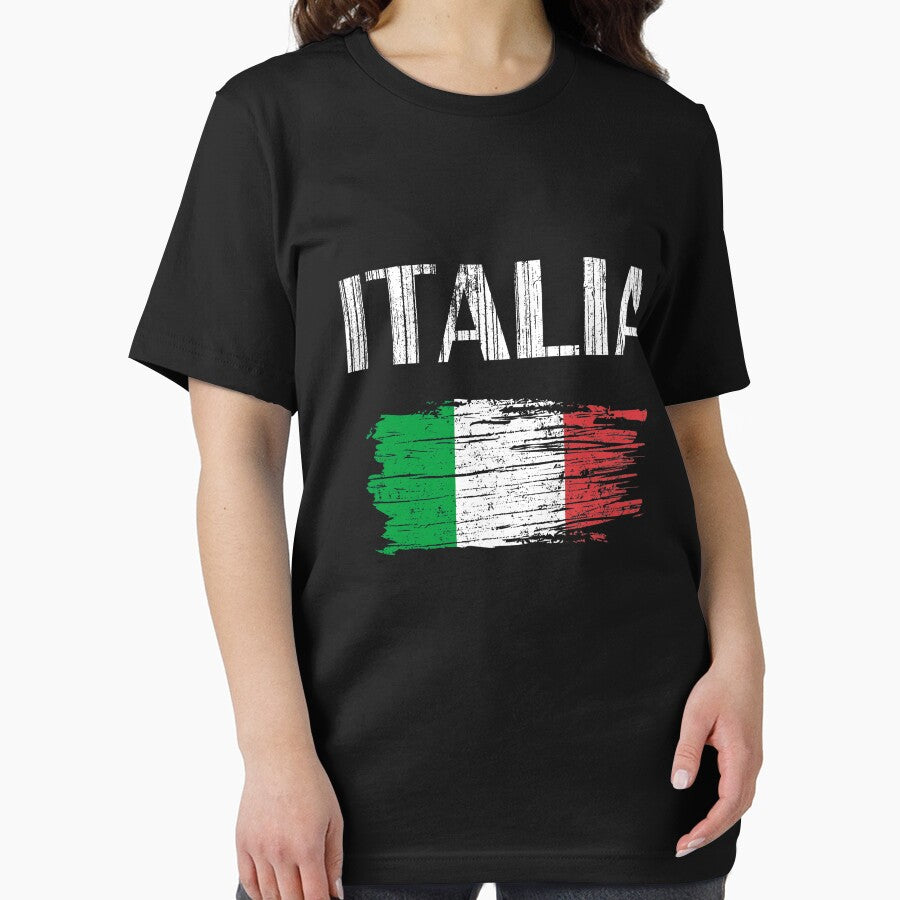 Italia Italian Flag Vintage Graphic - Italy Lovers Tourists Souvenir Cool National Gift by FunnySunny T-Shirts