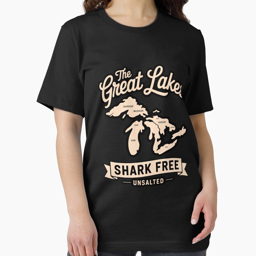 The Great Lakes Shark Free Unsalted Michigan Gift by MuteElevent