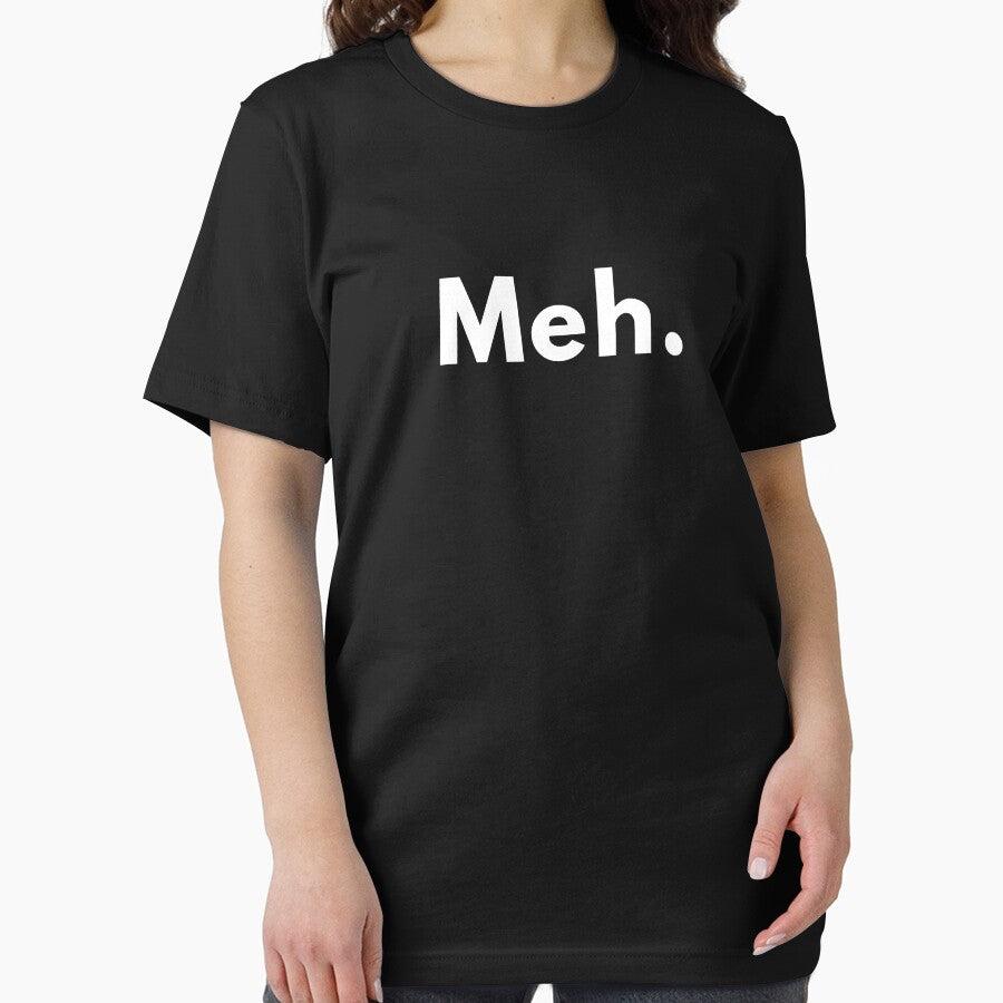 Funny “Meh.” Quote Design | Sarcastic Minimalist Humour | Witty Attitude Saying by Brightful Creations