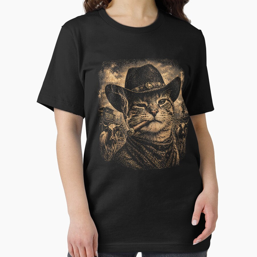 Cowboy Cat Funny by zoes-ink