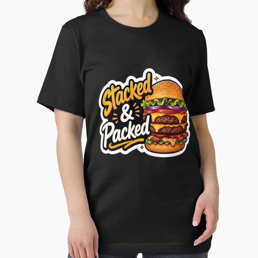 Stacked & Packed Burger – Juicy Fast Food Illustration by WX-ST