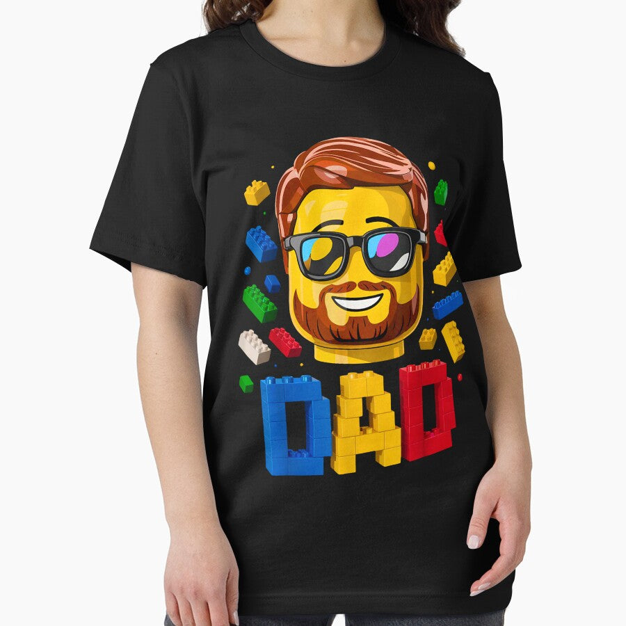 Dad Master Builder Building Bricks Blocks Father's Day Pixel Gamer by b3ida-zl