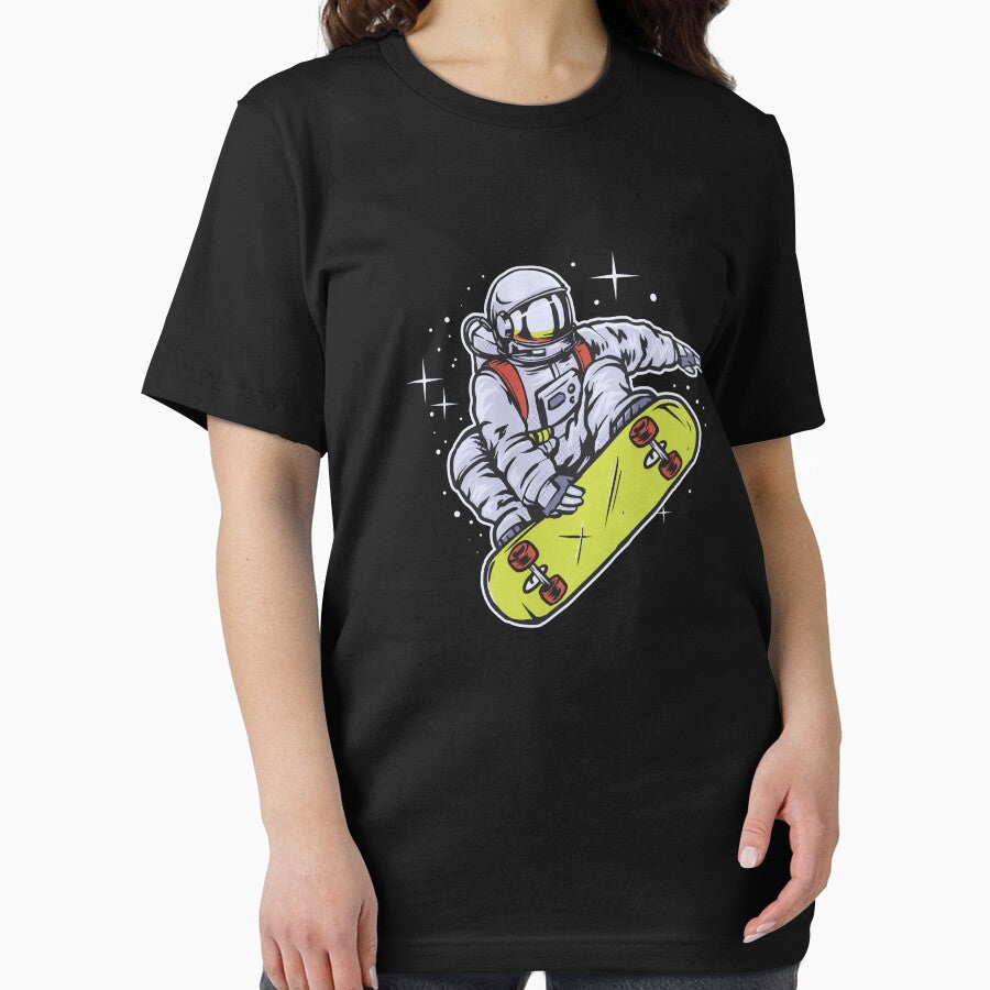 skateboarding astronaut in space by buzwin