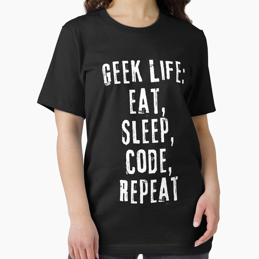 Geek Life - Eat, Sleep, Code, Repeat - Funny Coder by FarmOfCuties