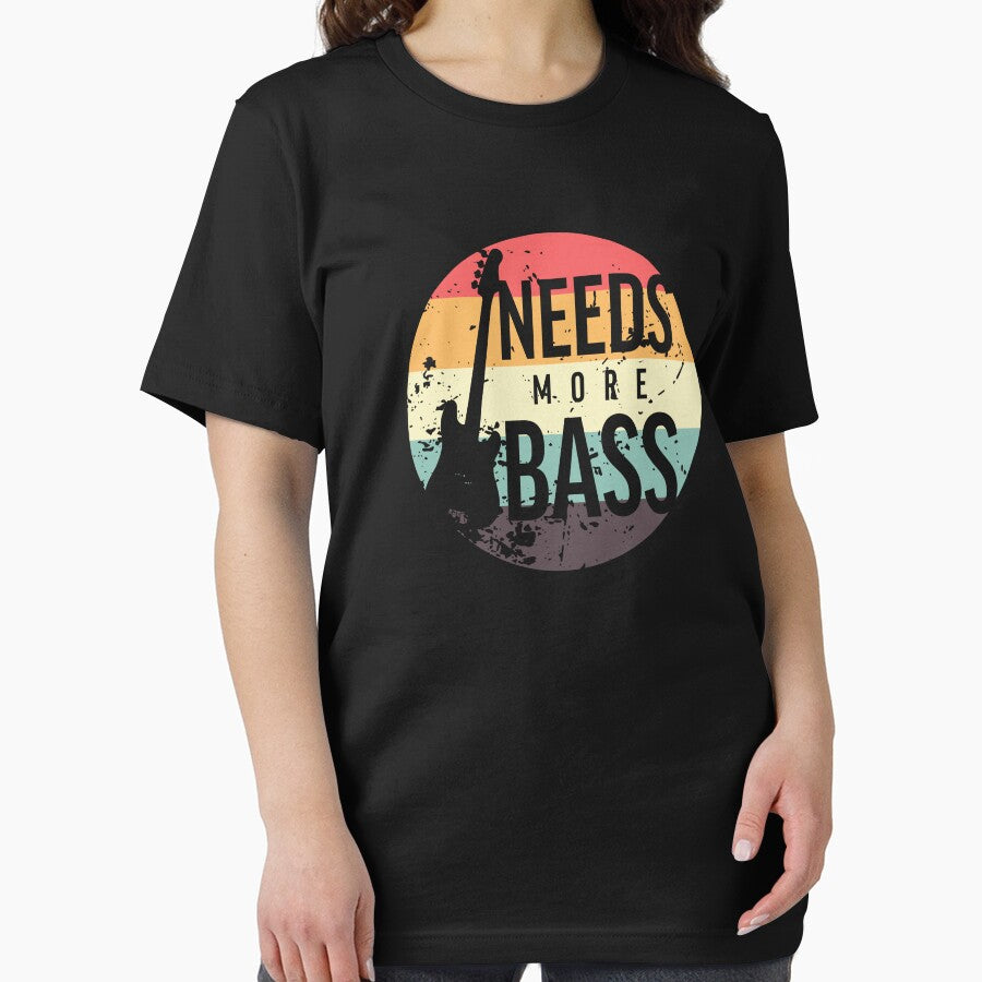 Needs More Bass Vintage Retro Bass Guitar by Darren Hendricks