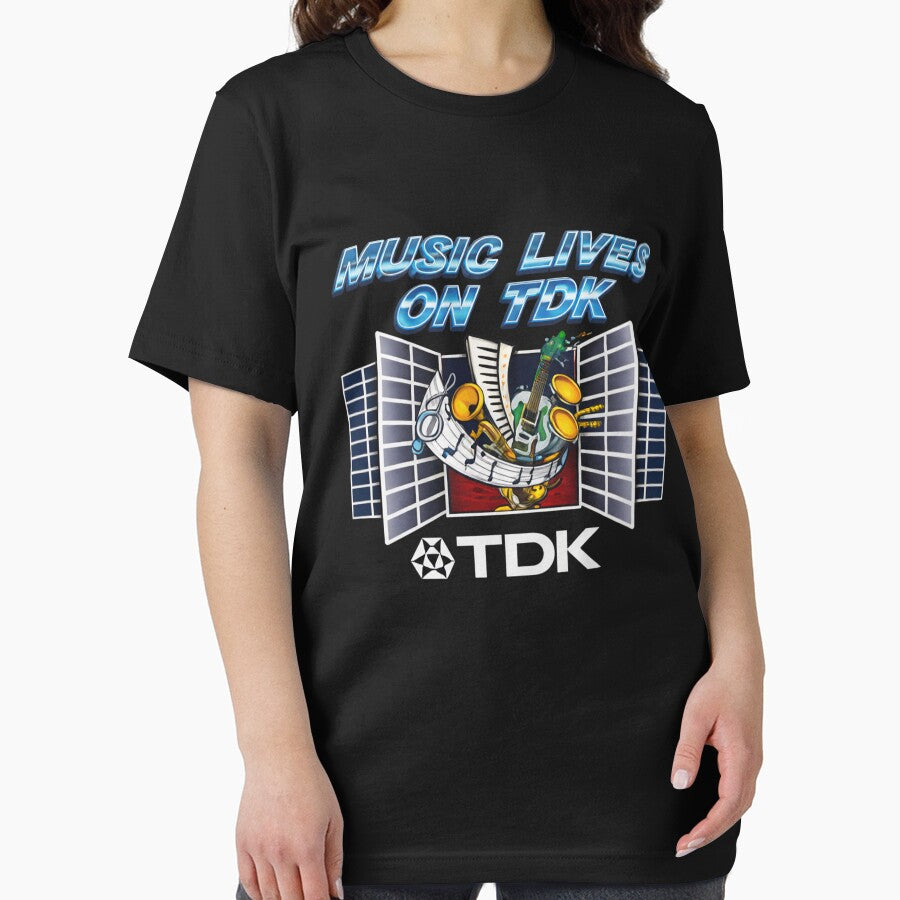 Music Lives On Retro Boombox TDK Cassette Tape Deck by Cameliarty