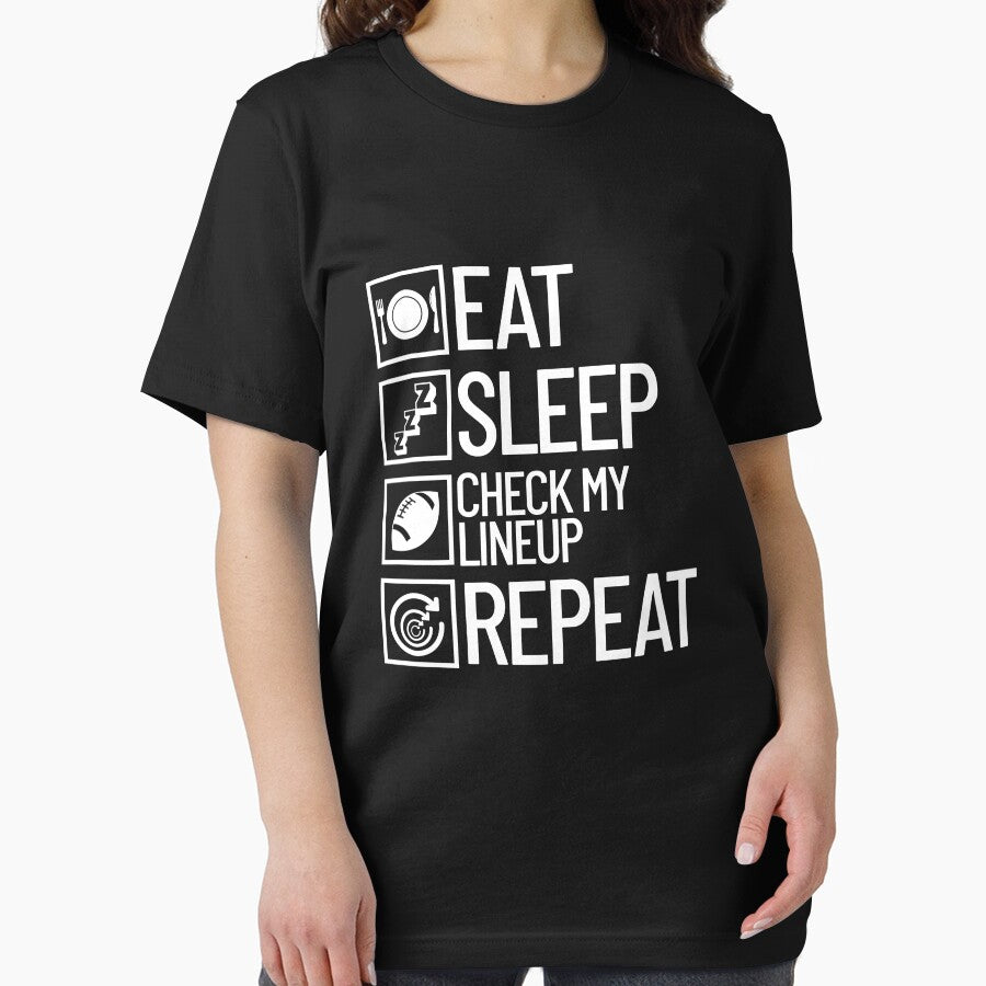 Eat Sleep Check My Lineup Repeat Fantasy Football Gear by DynamicDesign
