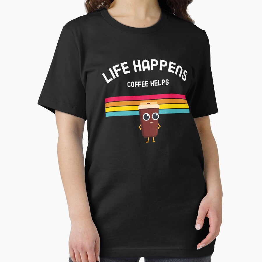 Life Happens Coffee Help Funny Gift by LADistrictGarb