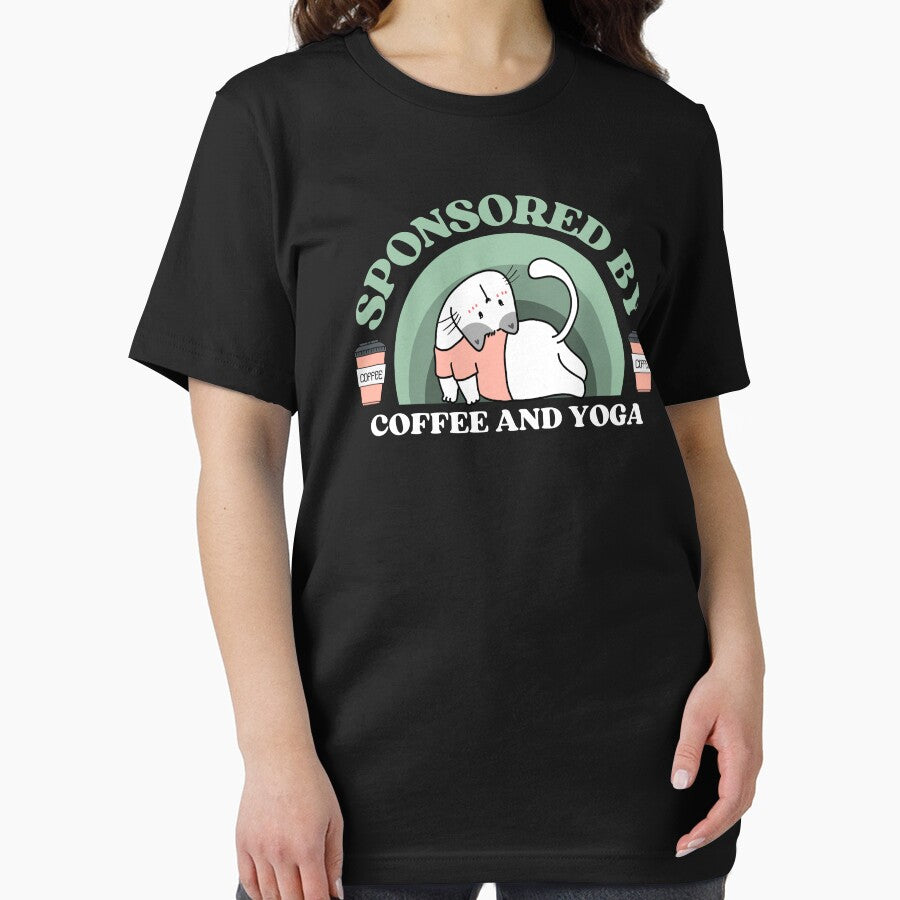 Sponsored by coffee and yoga funny yoga cat by reka88