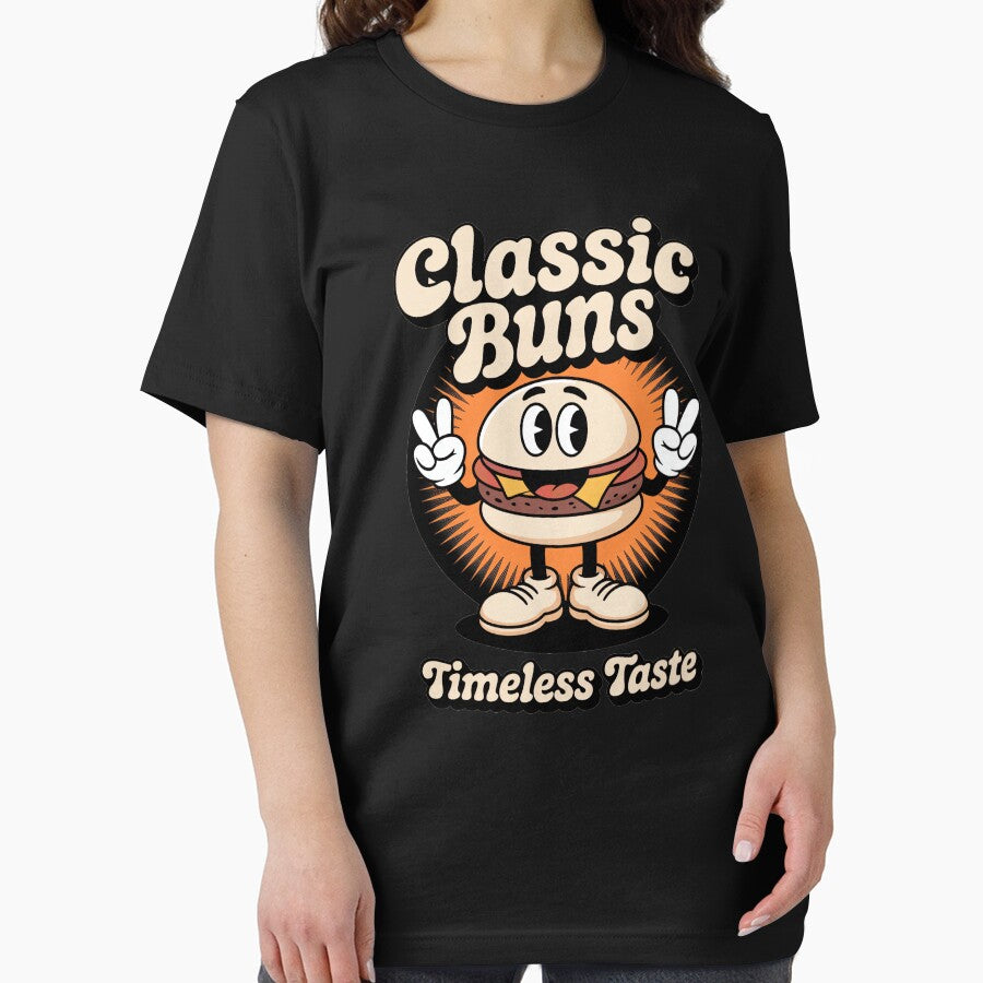 Classic Buns Burger Retro Cartoon by MooonTees