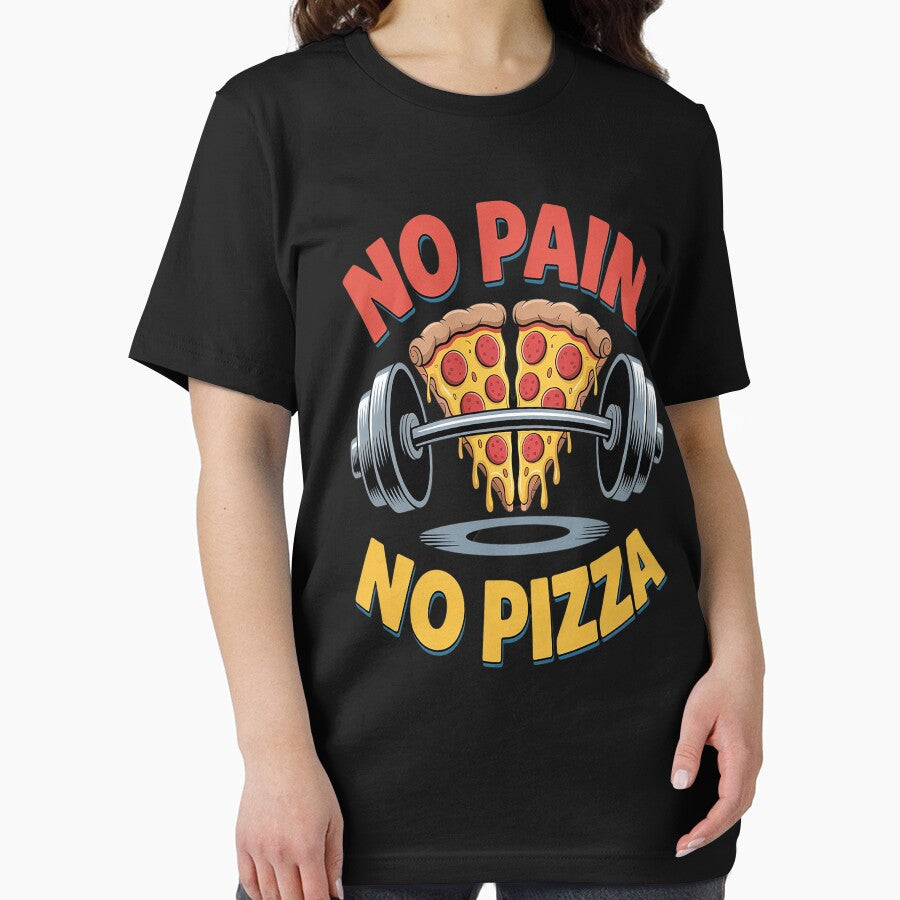 No Pain No Pizza Fitness Humor by orlodrake
