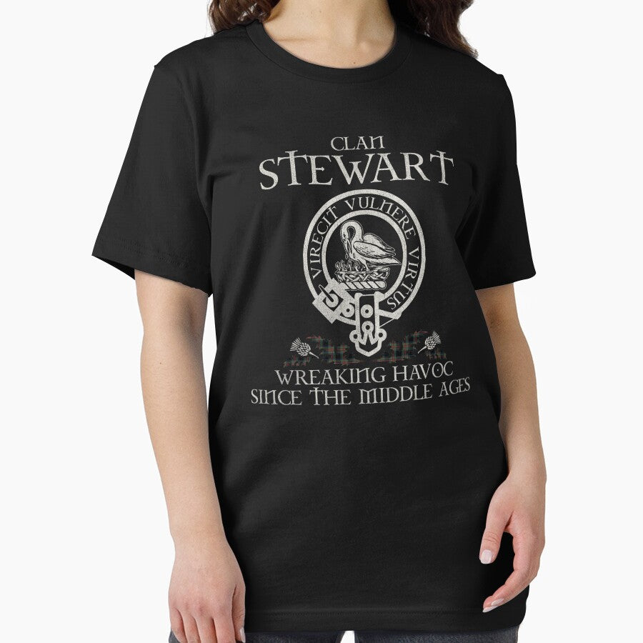 Clan Stewart crest Scottish surname tartan Thistle vintage by Clan1093