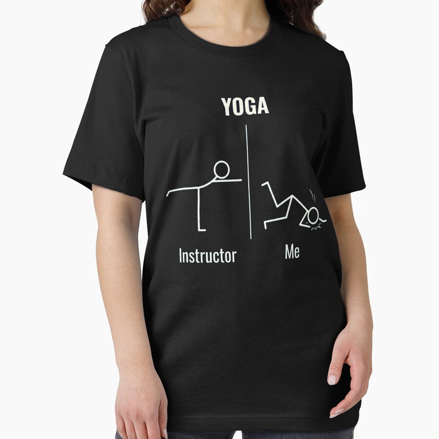 Yoga Instructor Vs Me Funny Stick Figure by RedbudDesigns