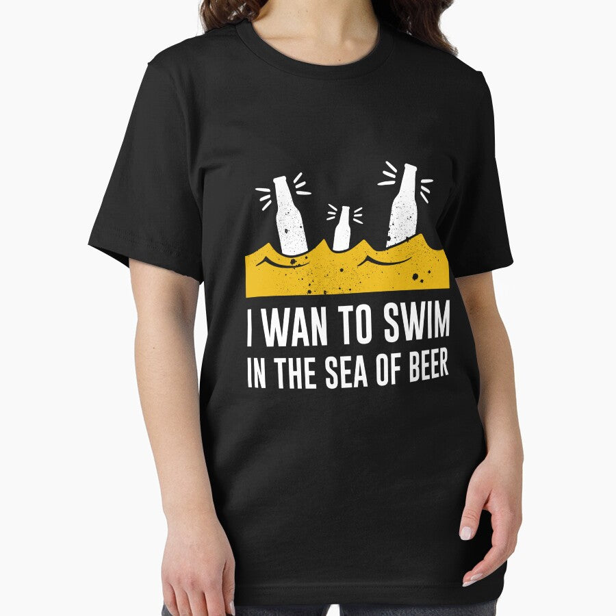 I want to swim in the sea of beer - Beer Lover - Beer Fanatic - Beer is Life by mellinnshirts