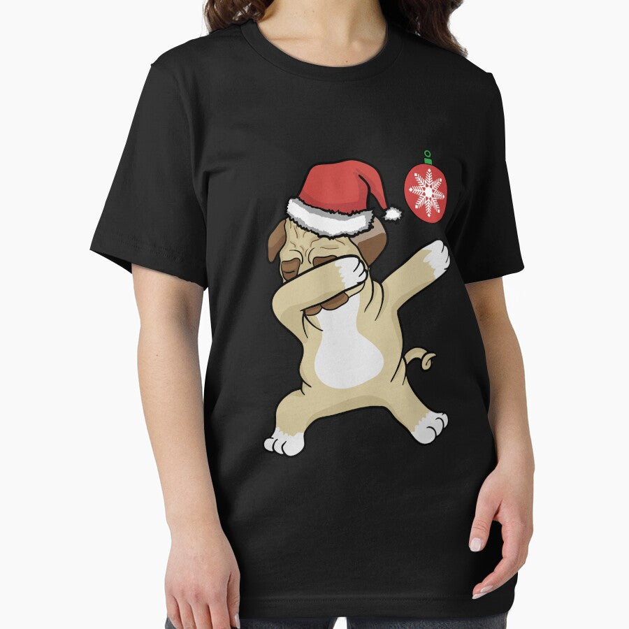 Cute Dabbing Pug Dog Owner Christmas Ball Winter Holiday Season Furbaby Pet Canine Animal Lover Breeder Dab by VollLaser