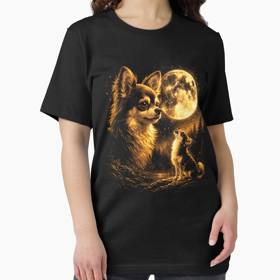 Chihuahua Howling to The Moon Vintage 90s Retro Chihuahua Graphic by will freed18