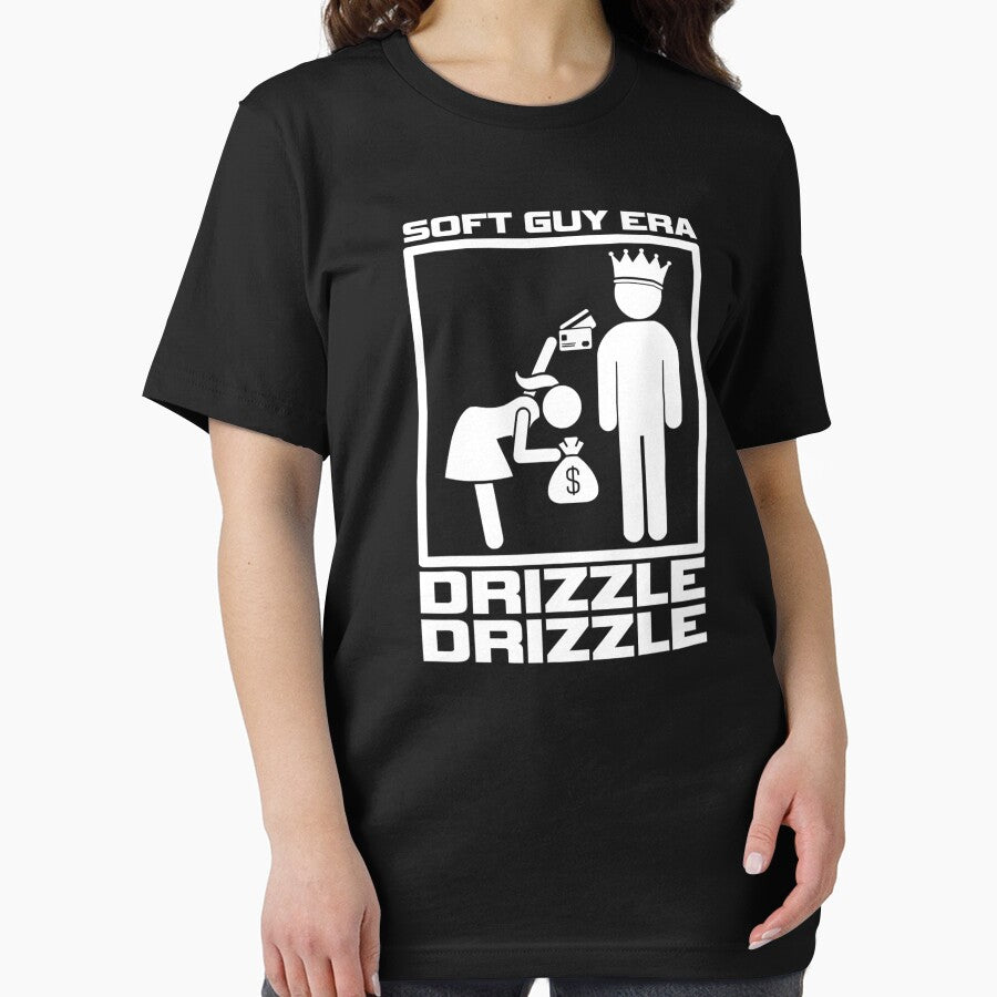 Funny Soft Guy Era Drizzle Drizzle Soft Girl Era Parody T-Shirt by AnnetteGarrett