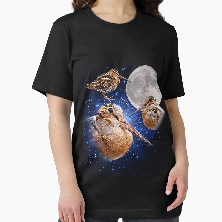 Three Meep Bird American Woodcock Moon Vintage by JustuKitties
