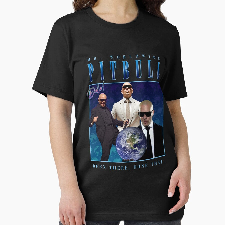 pitbull homage shirt (parody) by PigSucculent