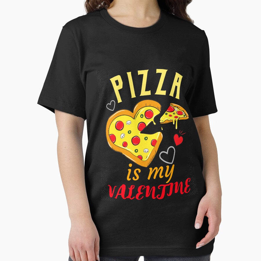 PIZZA IS MY VALENTINE Funny Cute Food Meme Design by LevelUpMerch