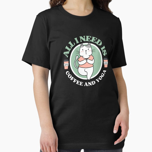 All I need is coffee and yoga funny yoga cat by reka88