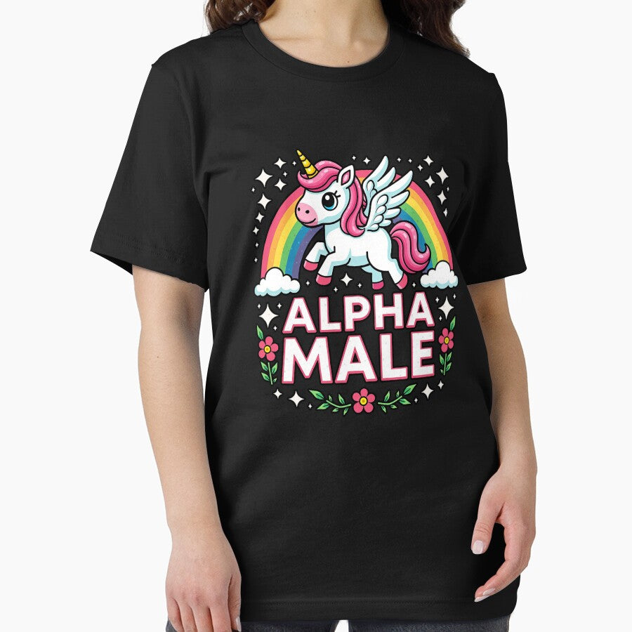 Alpha Male Unicorn Funny Rainbow Pegasus by Lukasz Kobylka