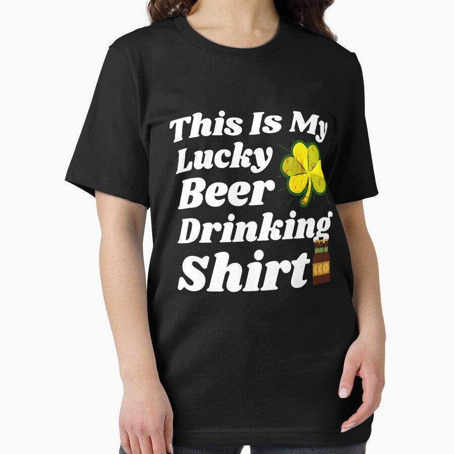 This Is My Lucky Beer Drinking Shirt by MoonsmileProd
