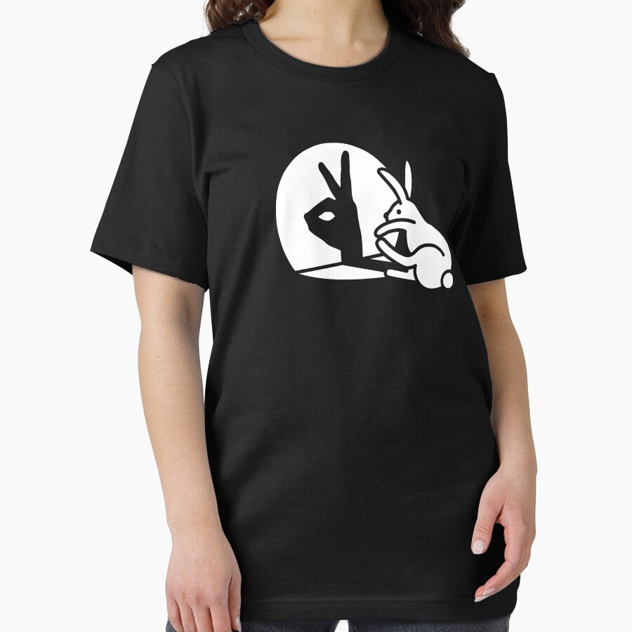 Funny Rabbit shadow hand shadow puppets bunny figure pop art by LaundryFactory