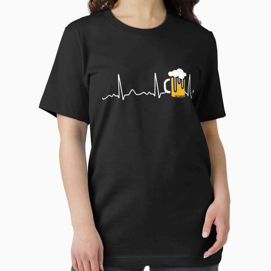 Beer / beer glass - heart line, heartbeat, pulse, EKG by Mohja-Design