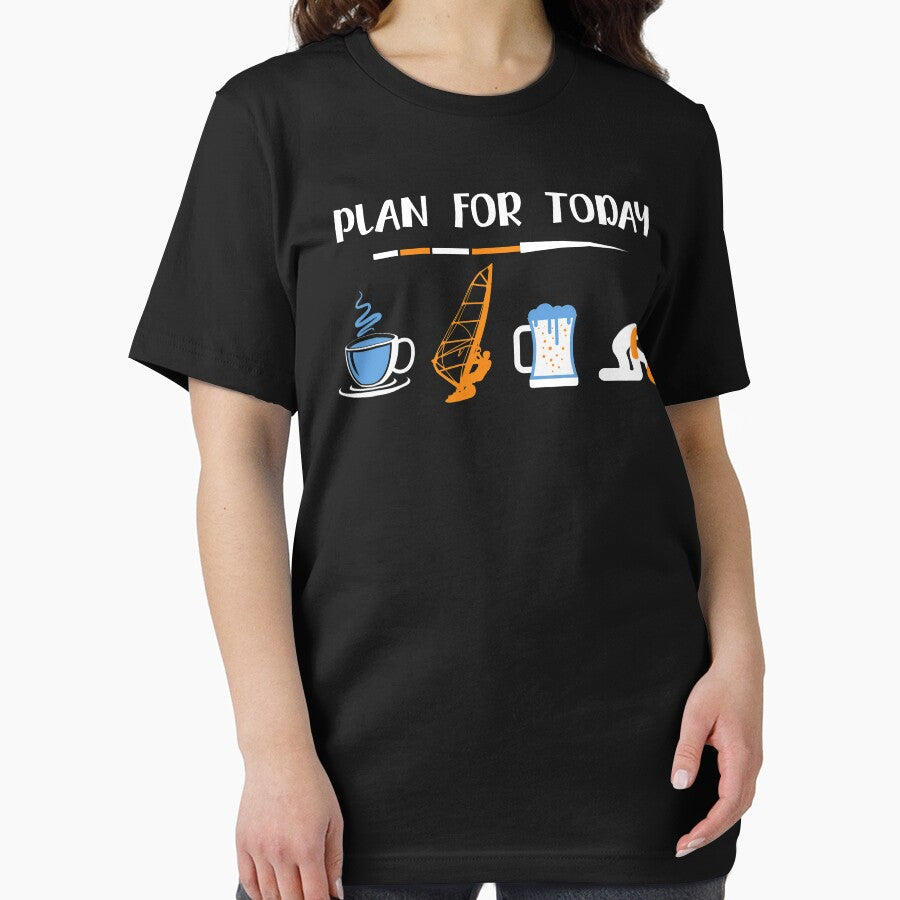 Surfing t shirt for men plan for today by Jeny Lisa