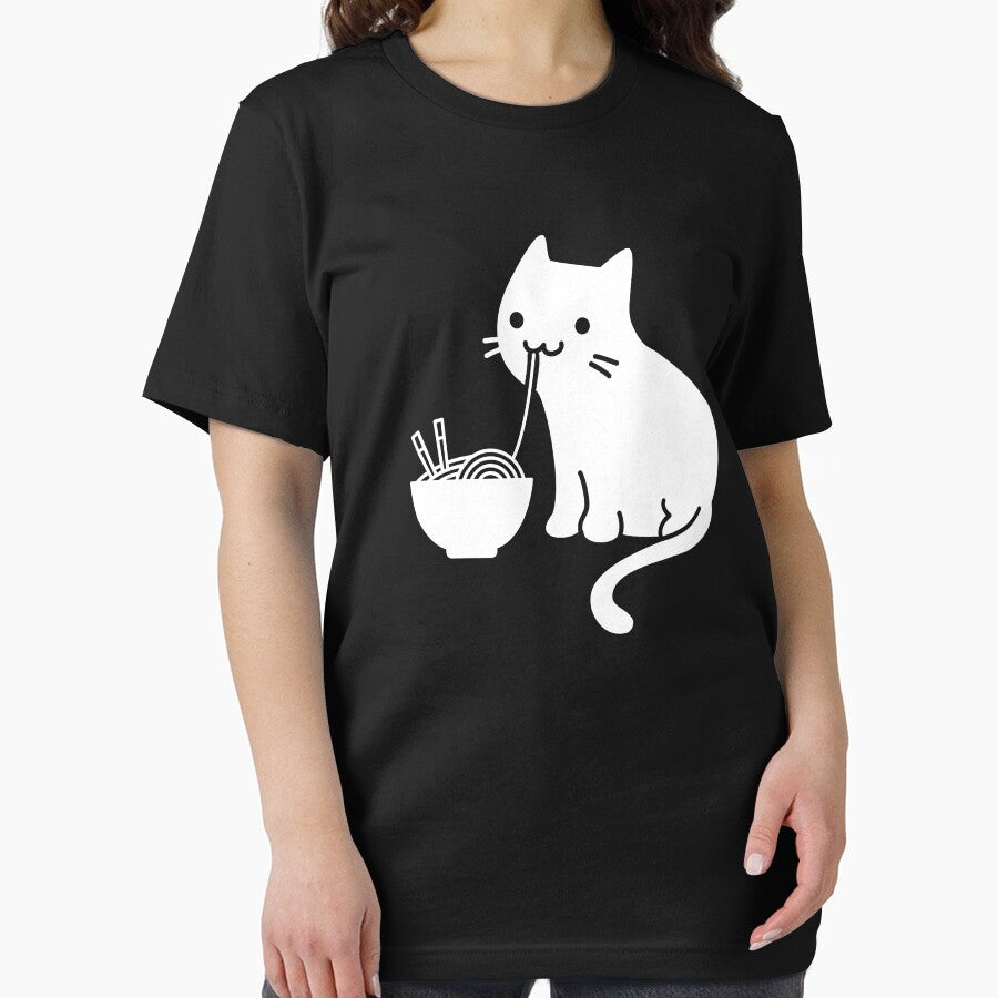 Cute Cat Eating Ramen by Jam Jar